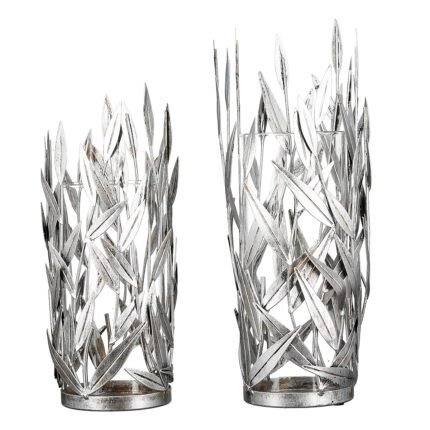 Βρες το Κηροπήγιο ArteLibre Φυλλωσιά Αντικέ Ασημί Μέταλλο 43cm σε μοναδική τιμή στο agoraepiplou.gr