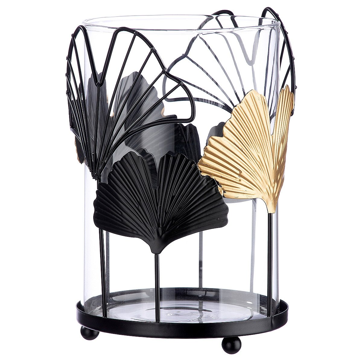 Φανάρι ArteLibre Με Διακόσμηση Φύλλα Μαύρο/Διάφανο Μέταλλο/Γυαλί 19cm Βρες το Φανάρι ArteLibre Με Διακόσμηση Φύλλα Μαύρο/Διάφανο Μέταλλο/Γυαλί 19cm σε μοναδική τιμή στο clickforshop.gr