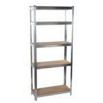 Βρες το Ραφιέρα Βαρεώς Τύπου Ασημί/Φυσικό Μέταλλο/MDF 75x30x172cm σε μοναδική τιμή στο clickforshop.gr