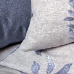 Σετ παπλωματοθήκη Nitsa Cotton Box 3 τμχ Μονή (160x220) χρώμα σκούρο μπλε - γκρι - Image 2