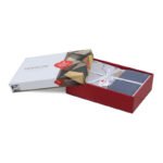 Σετ παπλωματοθήκη Nitsa Cotton Box 3 τμχ Μονή (160x220) χρώμα σκούρο μπλε - γκρι - Image 5