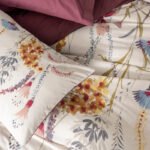 Σετ παπλωματοθήκη Flos Cotton Box 3 τμχ Μονή (160x220) χρώμα μπορντώ - Image 2