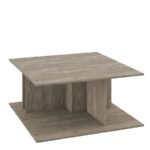 Τραπεζάκι Σαλονιού ArteLibre ΑΡΙΑΔΝΗ Raw Endgrain Oak/K105 90x90x43cm - Image 2