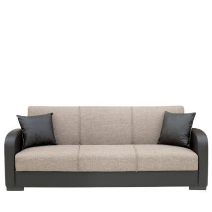 Βρες το Καναπές Κρεβάτι Τριθέσιος ArteLibre MARTINI Καφέ PU 215x84x84cm σε μοναδική τιμή στο clickforshop.gr