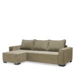 Καναπές Κρεβάτι Γωνιακός ArteLibre HARPER Αναστρέψιμος Μπεζ 271x160x94cm - Image 2