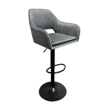 Βρες το Σκαμπό Bar ArteLibre SHAND Με Πλάτη Πτυσσόμενο Γκρι Βελούδο/Μέταλλο 53x53x92-114cm σε μοναδική τιμή στο clickforshop.gr