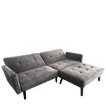 Καναπές Κρεβάτι Γωνιακός ArteLibre ALFVIN Γκρι Ύφασμα 211x158x83cm - Image 2