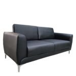 Καναπές Τριθέσιος ArteLibre ELFRIC Μαύρο PU 190x81x81cm - Image 2