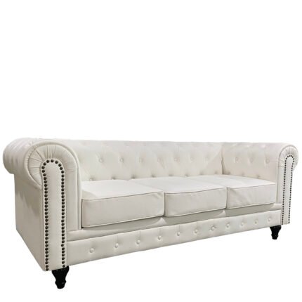 Βρες το Καναπές Τριθέσιος ArteLibre AVERY Λευκό PU 208x90x73cm σε μοναδική τιμή στο clickforshop.gr