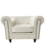 Πολυθρόνα ArteLibre AVERY Λευκό PU 100x90x73cm - Image 2