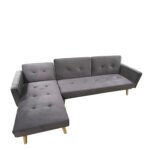 Καναπές Κρεβάτι Γωνιακός ArteLibre EMILIA Γκρι Ύφασμα 267x153x85cm - Image 2