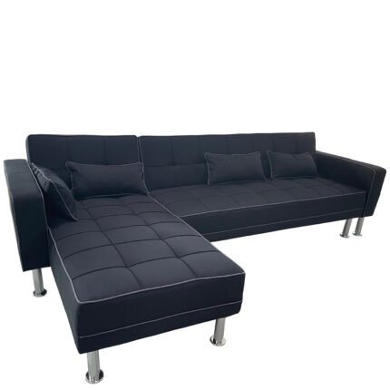 Βρες το Καναπές Κρεβάτι Γωνιακός ArteLibre MICHA Αναστρέψιμος Μαύρο/Γκρι Ύφασμα 300x112x76cm σε μοναδική τιμή στο clickforshop.gr