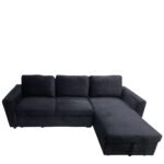 Βρες το Καναπές Κρεβάτι Γωνιακός ArteLibre MATINEE Αναστρέψιμος Μαύρο Ύφασμα 220x155x81cm σε μοναδική τιμή στο clickforshop.gr