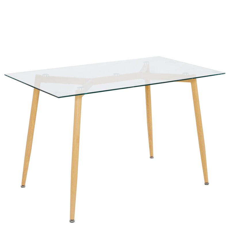 Βρες το Τραπέζι ArteLibre LAKI Διάφανο/Φυσικό Γυαλί/Μέταλλο 120x70x75cm σε μοναδική τιμή στο agoraepiplou.gr