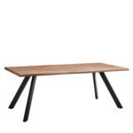 Βρες το Τραπέζι Τραπεζαρίας ArteLibre AOSA Honey Maple/Μαύρο MDF/Μέταλλο 200x100x76cm σε μοναδική τιμή στο clickforshop.gr