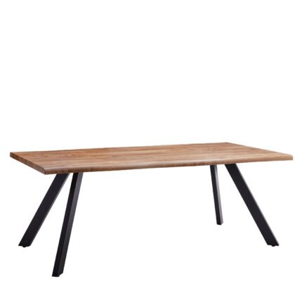 Βρες το Τραπέζι Τραπεζαρίας ArteLibre AOSA Honey Maple/Μαύρο MDF/Μέταλλο 200x100x76cm σε μοναδική τιμή στο clickforshop.gr