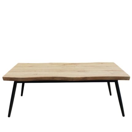 Βρες το Τραπεζάκι Σαλονιού ArteLibre ALMADA Φυσικό/Μαύρο Μοριοσανίδα/Μέταλλο 120x60x45cm σε μοναδική τιμή στο clickforshop.gr