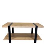 Βρες το Τραπεζάκι Σαλονιού ArteLibre ESPINO Φυσικό/Μαύρο Μοριοσανίδα/Μέταλλο 100x50x45cm σε μοναδική τιμή στο clickforshop.gr