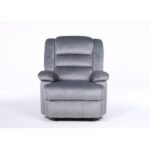 Πολυθρόνα Ανακλινόμενη ArteLibre CARINAE Γκρι Βελούδο 93x90x100cm - Image 2