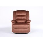 Πολυθρόνα Ανακλινόμενη ArteLibre CARINAE Καφέ Βελούδο 93x90x100cm - Image 2