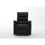 Πολυθρόνα Ανακλινόμενη ArteLibre RIGIL Με Λειτουργία Μασάζ Μαύρο PU 75x87x102cm - Image 2