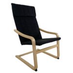 Βρες το Πολυθρόνα ArteLibre NORDVIK Μαύρο/Φυσικό Ύφασμα/Ξύλο 60x71x105cm σε μοναδική τιμή στο clickforshop.gr