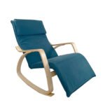 Βρες το Πολυθρόνα Κουνιστή ArteLibre LUNDRA Μπλε/Φυσικό Ύφασμα/Ξύλο 67x127x91cm σε μοναδική τιμή στο clickforshop.gr