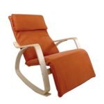 Βρες το Πολυθρόνα Κουνιστή ArteLibre LUNDRA Πορτοκαλί/Φυσικό Ύφασμα/Ξύλο 67x127x91cm σε μοναδική τιμή στο clickforshop.gr