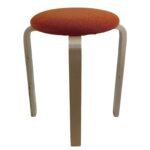 Βρες το Σκαμπό ArteLibre MILOA Πορτοκαλί/Φυσικό Ύφασμα/Ξύλο 42x42x45cm σε μοναδική τιμή στο clickforshop.gr