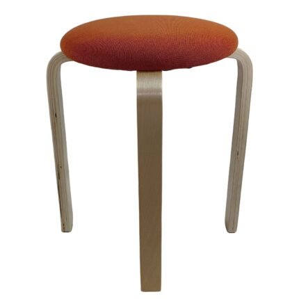 Βρες το Σκαμπό ArteLibre MILOA Πορτοκαλί/Φυσικό Ύφασμα/Ξύλο 42x42x45cm σε μοναδική τιμή στο clickforshop.gr