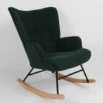 Πολυθρόνα Κουνιστή ArteLibre CANDY CANE Πράσινο Ύφασμα/Μέταλλο/Ξύλο 91x67x86cm - Image 2