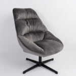 Πολυθρόνα ArteLibre CHANTIERI Γκρι Ύφασμα/Μέταλλο 94x71x83cm - Image 2