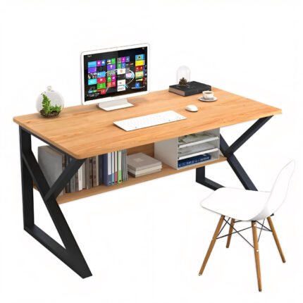 Βρες το Γραφείο ArteLibre MELANITTA Καφέ/Μαύρο MDF/Μέταλλο 100x48x72cm σε μοναδική τιμή στο clickforshop.gr