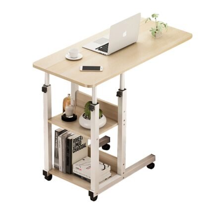 Βρες το Γραφείο Λάπτοπ Βοηθητικό ArteLibre FRANCOLINUS Φυσικό/Λευκό MDF/Μέταλλο 60x40x68-85cm σε μοναδική τιμή στο clickforshop.gr
