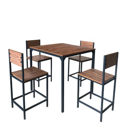 Βρες το Σετ Τραπεζαρία (4+1) ArteLibre KOSI Καφέ/Μαύρο MDF/Μελαμίνη 90x90x90cm σε μοναδική τιμή στο clickforshop.gr