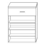 Παπουτσοθήκη ArteLibre MANU Φυσικό Μοριοσανίδα/Μελαμίνη 80x33x100cm - Image 2