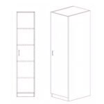 Ντουλάπα ArteLibre MARGRETE Γκρι Μοριοσανίδα 48x40x180cm - Image 2