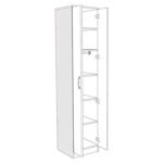 Ντουλάπα Δίφυλλη ArteLibre REIDUN Λευκό Μοριοσανίδα 60x50x195cm - Image 2