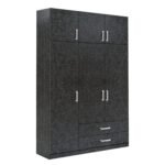 Βρες το Ντουλάπα ArteLibre BENGTA Μαύρο Μοριοσανίδα 150x60x240cm σε μοναδική τιμή στο clickforshop.gr