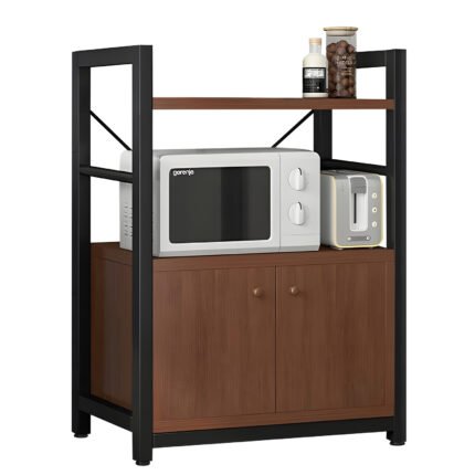 Βρες το Ραφιέρα Κουζίνας ArteLibre STOAT Καφέ Σκούρο/Μαύρο MDF/Μέταλλο 60x36x82cm σε μοναδική τιμή στο clickforshop.gr