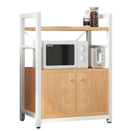 Βρες το Ραφιέρα Κουζίνας ArteLibre STOAT Φυσικό/Λευκό MDF/Μέταλλο 60x36x82cm σε μοναδική τιμή στο clickforshop.gr