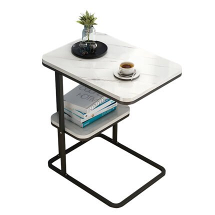 Βρες το Τραπεζάκι Βοηθητικό ArteLibre ALAZANI Λευκό Με Όψη Μαρμάρου MDF/Μέταλλο 50x30x58cm σε μοναδική τιμή στο clickforshop.gr
