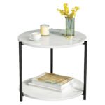 Βρες το Τραπεζάκι Σαλονιού ArteLibre ALGETI Λευκό Με Όψη Μαρμάρου MDF/Μέταλλο Φ40x43cm σε μοναδική τιμή στο clickforshop.gr