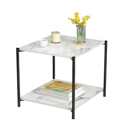 Βρες το Τραπεζάκι Σαλονιού ArteLibre ARGUN Λευκό Με Όψη Μαρμάρου MDF/Μέταλλο 40x40x43cm σε μοναδική τιμή στο clickforshop.gr