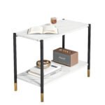 Βρες το Τραπεζάκι Σαλονιού ArteLibre ASSA Λευκό Με Όψη Μαρμάρου MDF/Μέταλλο 60x40x55cm σε μοναδική τιμή στο agoraepiplou.gr