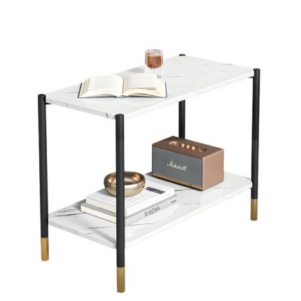 Βρες το Τραπεζάκι Σαλονιού ArteLibre ASSA Λευκό Με Όψη Μαρμάρου MDF/Μέταλλο 60x40x55cm σε μοναδική τιμή στο agoraepiplou.gr