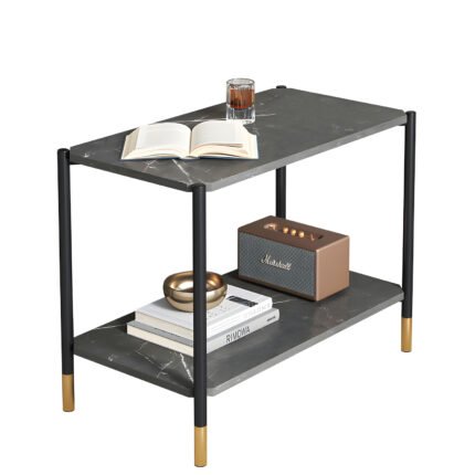 Βρες το Τραπεζάκι Σαλονιού ArteLibre ASSA Γκρι Με Όψη Μαρμάρου MDF/Μέταλλο 60x40x55cm σε μοναδική τιμή στο clickforshop.gr