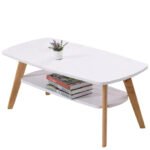 Βρες το Τραπεζάκι Σαλονιού ArteLibre KHOBI Λευκό/Φυσικό MDF/Ξύλο 100x48x45cm σε μοναδική τιμή στο clickforshop.gr