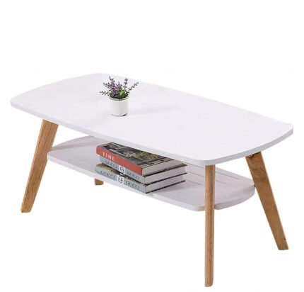 Βρες το Τραπεζάκι Σαλονιού ArteLibre KHOBI Λευκό/Φυσικό MDF/Ξύλο 100x48x45cm σε μοναδική τιμή στο clickforshop.gr