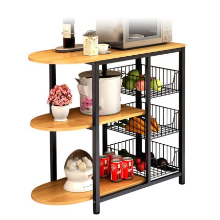 Βρες το Ραφιέρα Κουζίνας ArteLibre LOPOTA Δρυς/Μαύρο MDF/Μέταλλο 80x33x75cm σε μοναδική τιμή στο clickforshop.gr